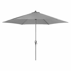BAUHAUS Doppler Active Kurbelschirm Auto Tilt Hellgrau, Durchmesser: 306 Cm