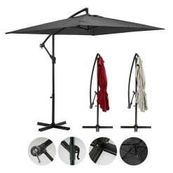 BAUHAUS Sunfun Ampelschirm Toscana Anthrazit, 200 X 250 Cm