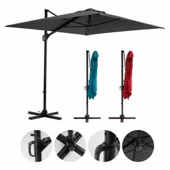 Bauhaus Shop 45 BAUHAUS Sunfun Ampelschirm Florenz Anthrazit, 200 X 250 Cm