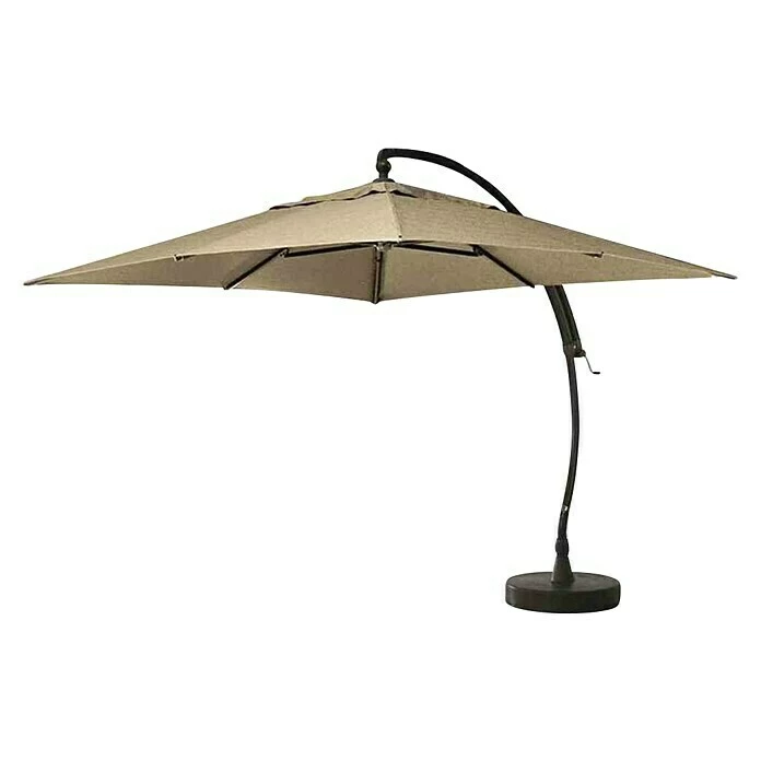 BAUHAUS Ampelschirm Mit Schirmständer Taupe, 320 X 320 X 305 Cm 1 BAUHAUS Ampelschirm Mit Schirmständer Taupe, 320 X 320 X 305 Cm
