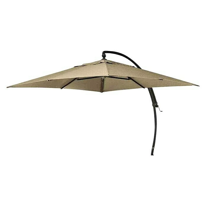 BAUHAUS Ampelschirm Mit Schirmständer Taupe, 320 X 320 X 305 Cm 2 BAUHAUS Ampelschirm Mit Schirmständer Taupe, 320 X 320 X 305 Cm – Bild 2