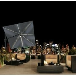 BAUHAUS Derby Ravenna LED-Sonnenschirm AX Anthrazit, L X B: 246 X 246 Cm -Bauhaus Shop 12 625