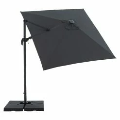 BAUHAUS Derby Ravenna LED-Sonnenschirm AX Anthrazit, L X B: 246 X 246 Cm -Bauhaus Shop 12 627