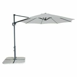 BAUHAUS Derby Ravenna Pendelschirm Smart Hellgrau, Durchmesser: 293 Cm