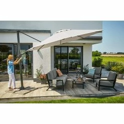 BAUHAUS Sunfun Melina Ampelschirmgestell Durchmesser: 400 Cm, Aluminium, Rund 8 BAUHAUS Sunfun Melina Ampelschirmgestell Durchmesser: 400 Cm, Aluminium, Rund -Bauhaus Shop 12 695