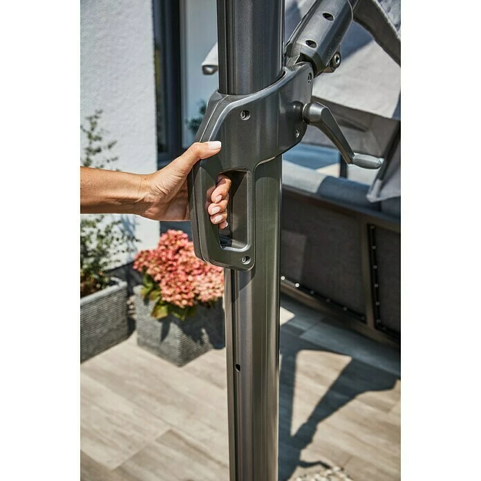 BAUHAUS Sunfun Melina Ampelschirmgestell Durchmesser: 400 Cm, Aluminium, Rund 5 BAUHAUS Sunfun Melina Ampelschirmgestell Durchmesser: 400 Cm, Aluminium, Rund – Bild 5