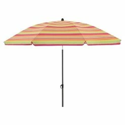 BAUHAUS Derby Strandschirm Como Bunt Gestreift, Durchmesser: 165 Cm
