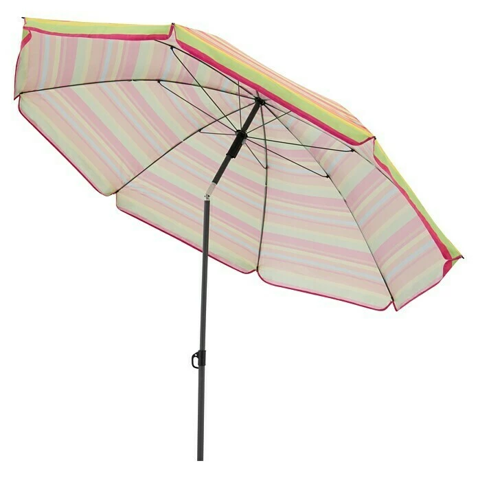 BAUHAUS Derby Strandschirm Como Bunt Gestreift, Durchmesser: 165 Cm 2 BAUHAUS Derby Strandschirm Como Bunt Gestreift, Durchmesser: 165 Cm – Bild 2