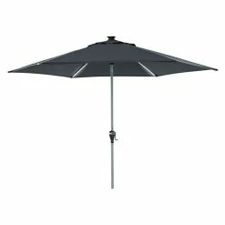 BAUHAUS Doppler Active LED-Sonnenschirm Auto Tilt Anthrazit, Durchmesser: 300 Cm