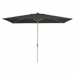 BAUHAUS Doppler Alu Wood Kurbelschirm Ultra Anthrazit, 300 X 200 Cm